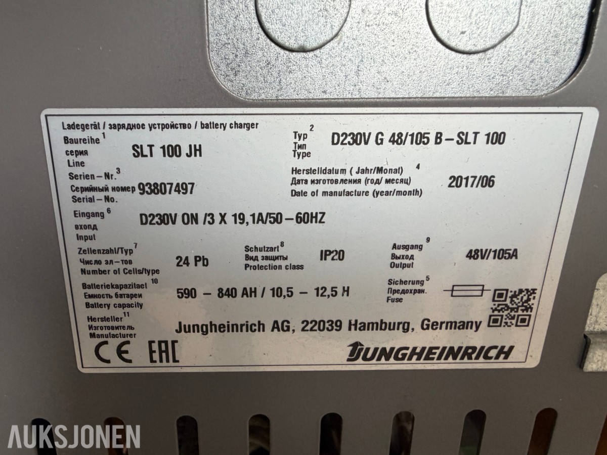 2010 Jungheinrich ETV 214 Skyvemasttruck