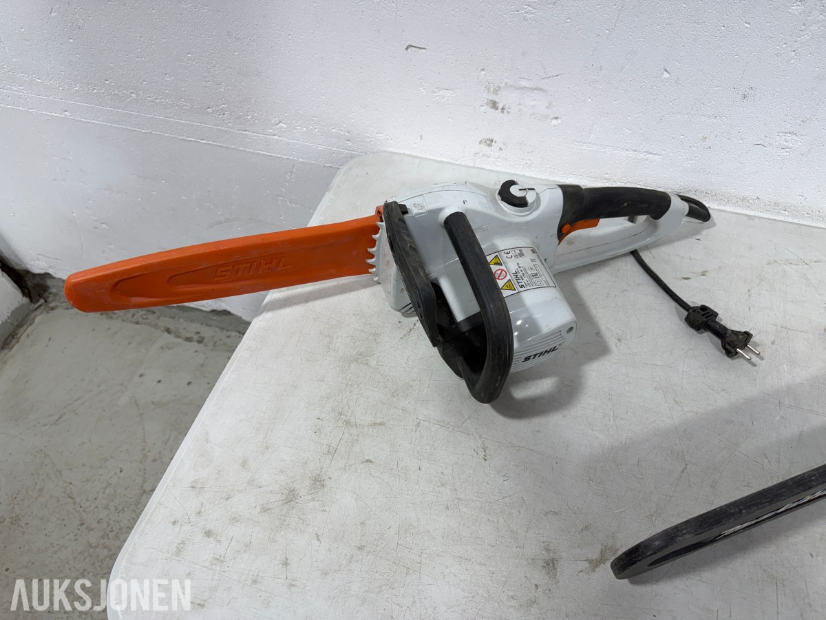 Parti motorsager og elektriske kjedesager – Stihl, Makita, Hikoki m.m.