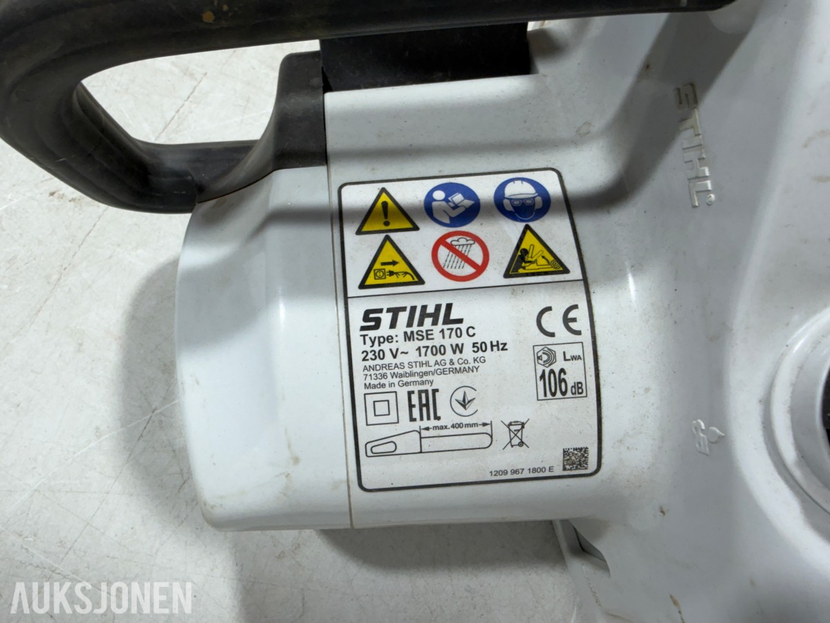 Parti motorsager og elektriske kjedesager – Stihl, Makita, Hikoki m.m.