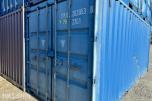 20 fot lagercontainer 2-delt med dør i hver ende.