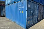 20 fot lagercontainer 2-delt med dør i hver ende.