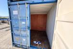 20 fot lagercontainer 2-delt med dør i hver ende.
