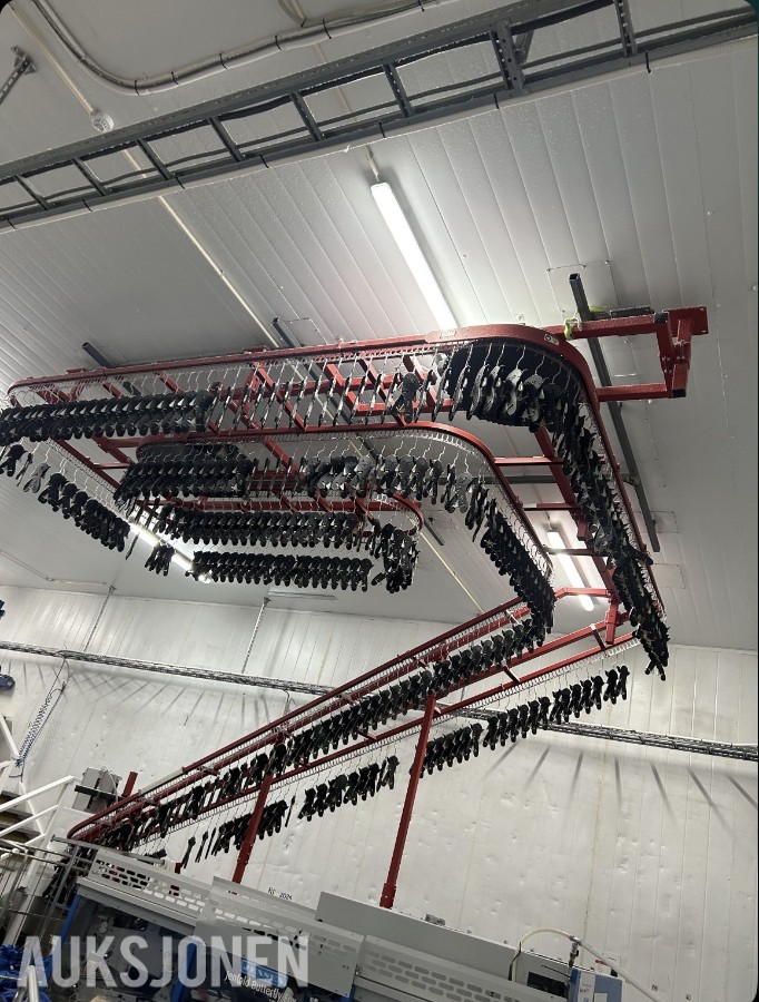 Metalprogetti hengebanesystem / transportsystem C70 for vaskeri