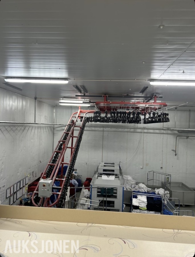 Metalprogetti hengebanesystem / transportsystem C70 for vaskeri
