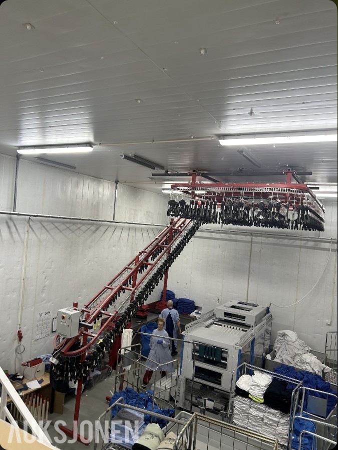Metalprogetti hengebanesystem / transportsystem C70 for vaskeri