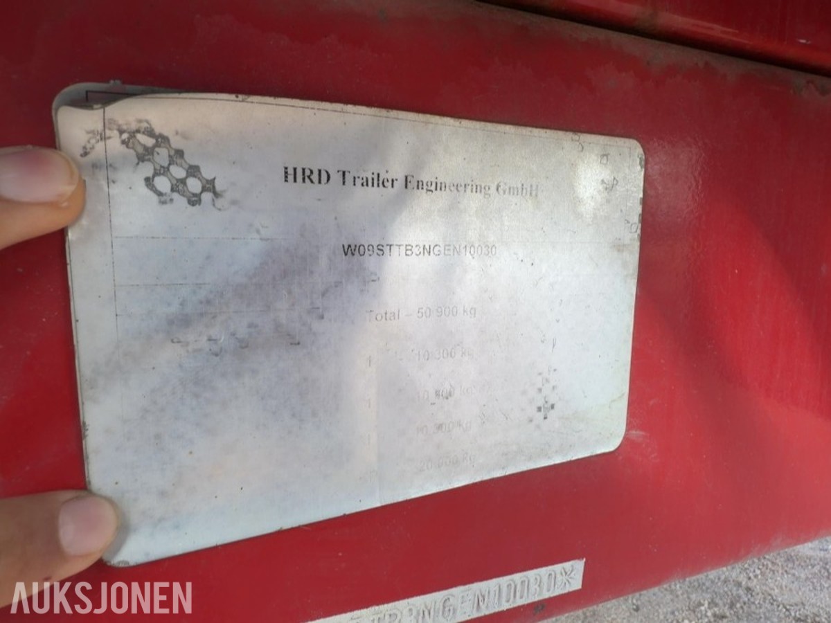 2016 HRD Uttrekksemitrailer / jumbo henger / Nylig EU-godkjent