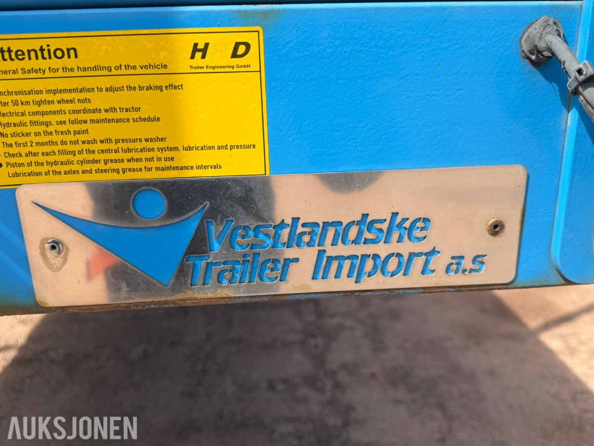 2018 HRD Tunglast Trailer Rett Semi / EU-Godkjent