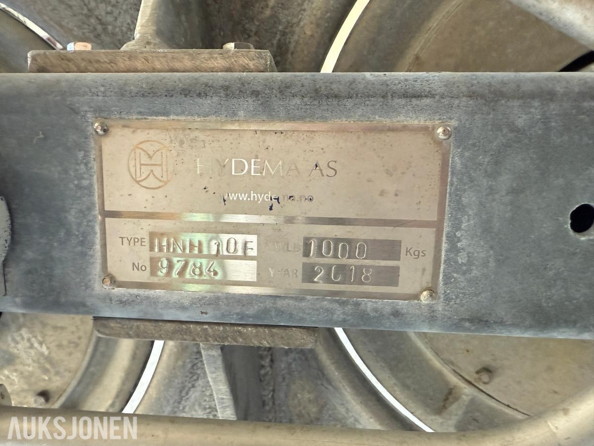 2018 Hydema HNH10F hydraulisk notrulle / triplerulle – 1000 kg