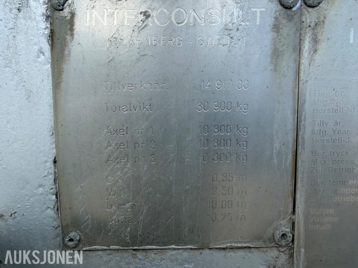 2000 Interconsult Tf3-38ca tankslep