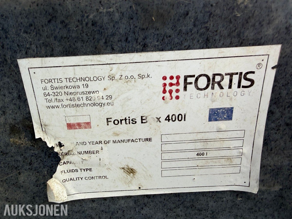 2019 Fortis Box 400L AdBlue-tank - ca 80 % full