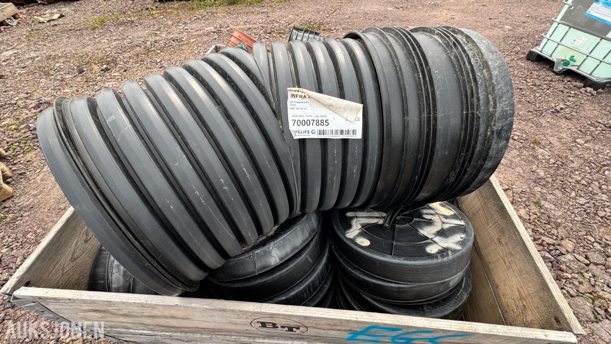 31 paller med diverse VA-plastdeler selges samlet