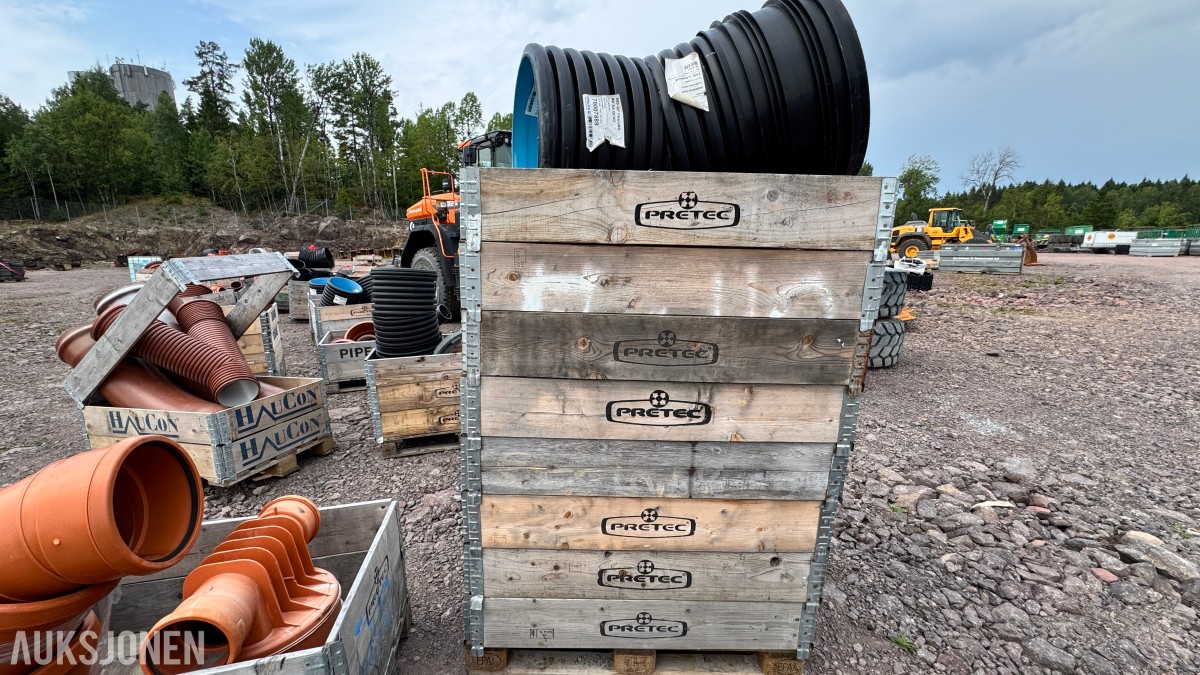 31 paller med diverse VA-plastdeler selges samlet