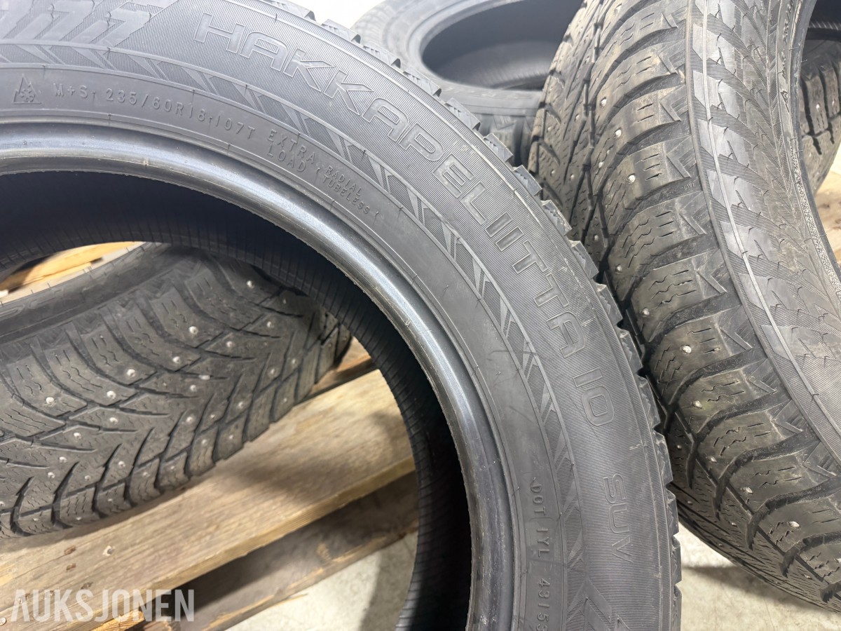 2021 4 stk Nokian Hakkapeliitta 10 SUV piggdekk 235/60 R18