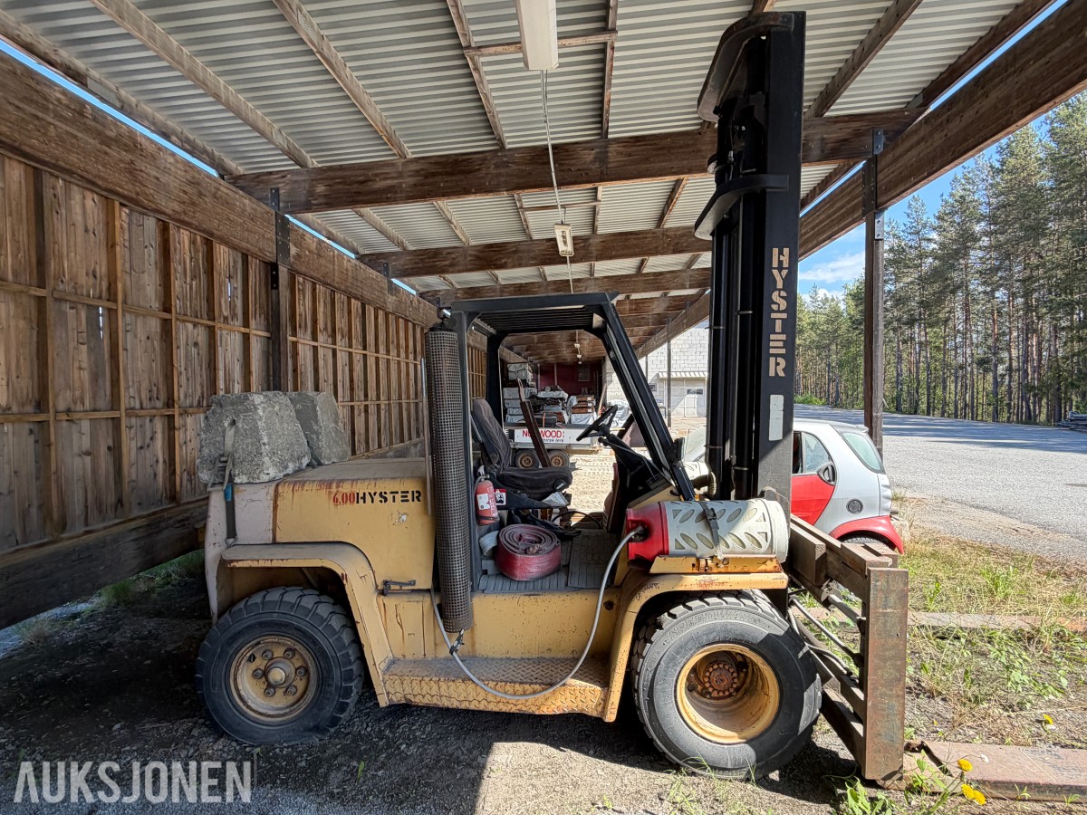1991 Hyster H6.00XL Gaffeltruck / Propan / Gaffelforlengere