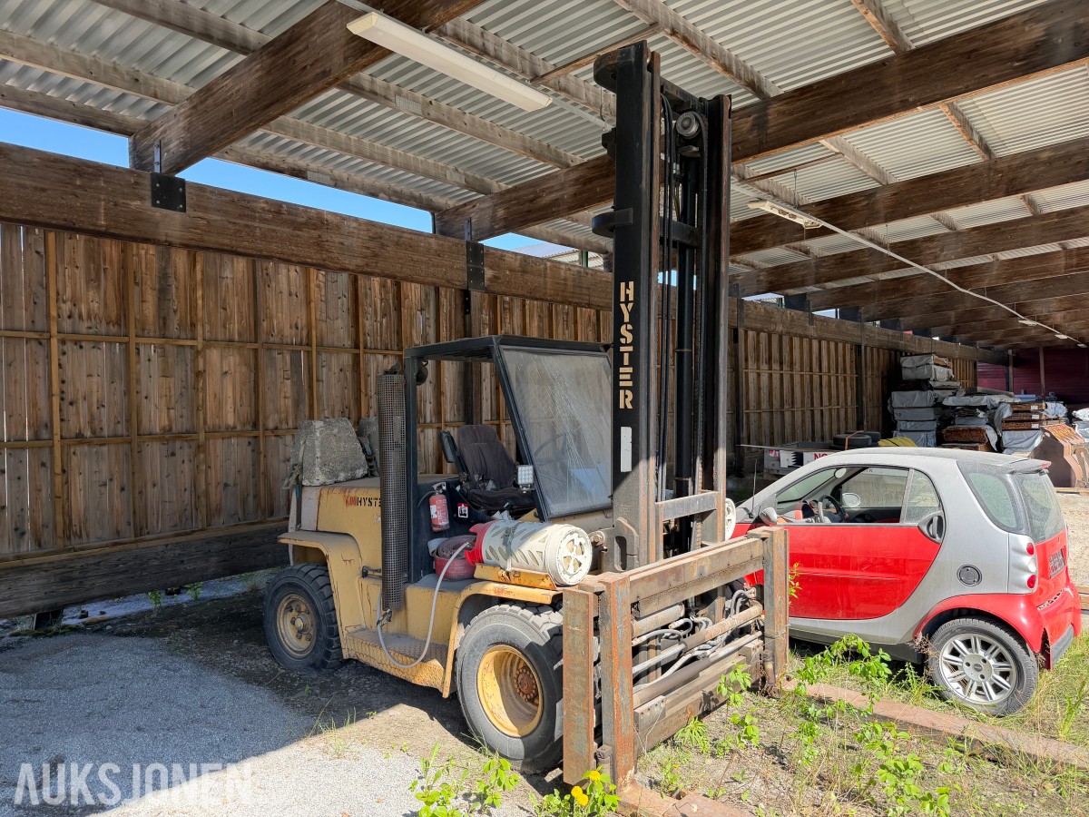 1991 Hyster H6.00XL Gaffeltruck / Propan / Gaffelforlengere