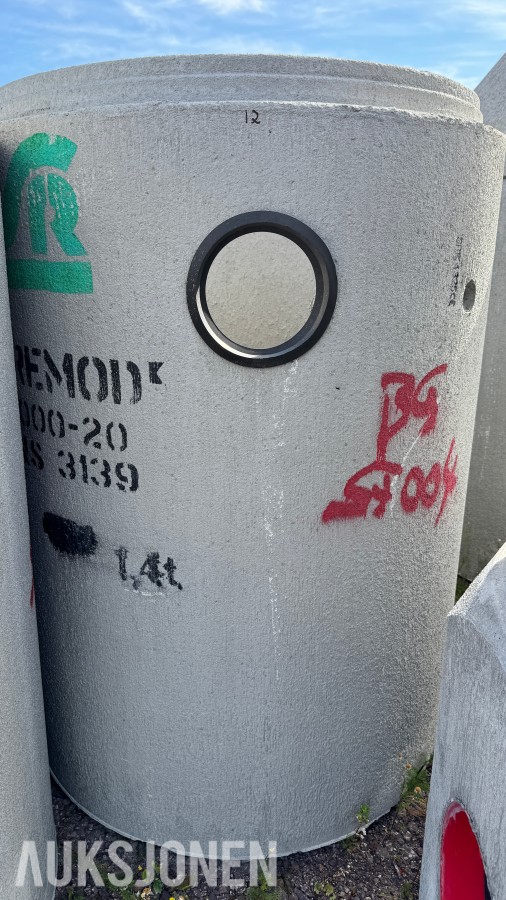 16 stk PreMod sandfang Ø1000 mm med kjegler og dykkere