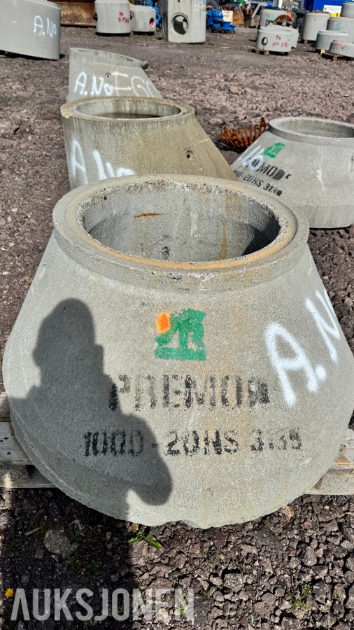 16 stk PreMod sandfang Ø1000 mm med kjegler og dykkere