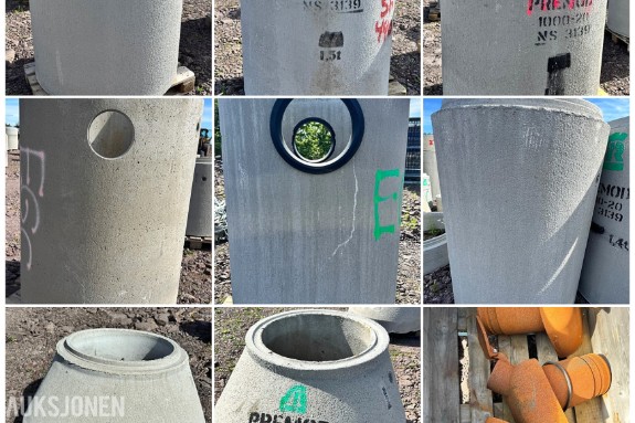 16 stk PreMod sandfang Ø1000 mm med kjegler og dykkere