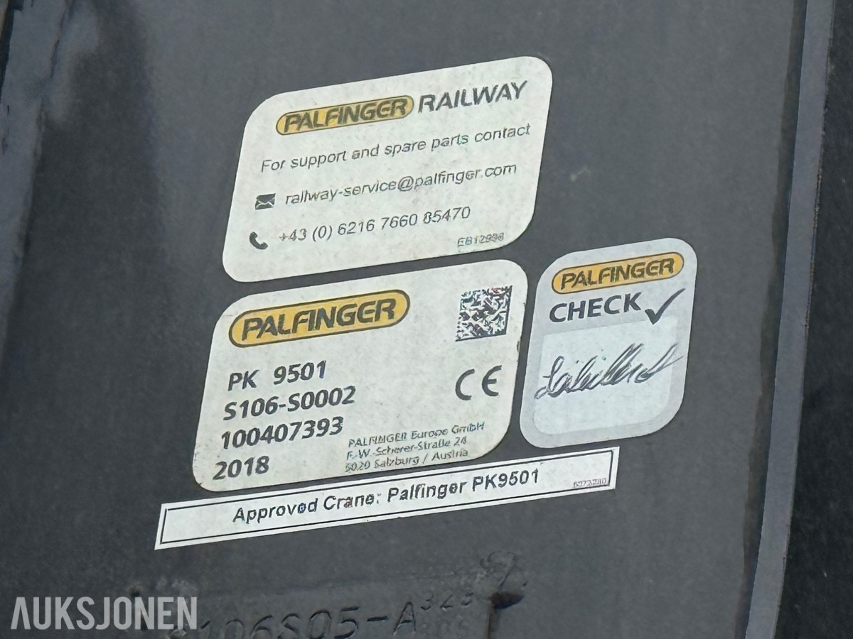 Hydrema MX Rail Lift med Palfinger arbeidskurv – 2018 modell