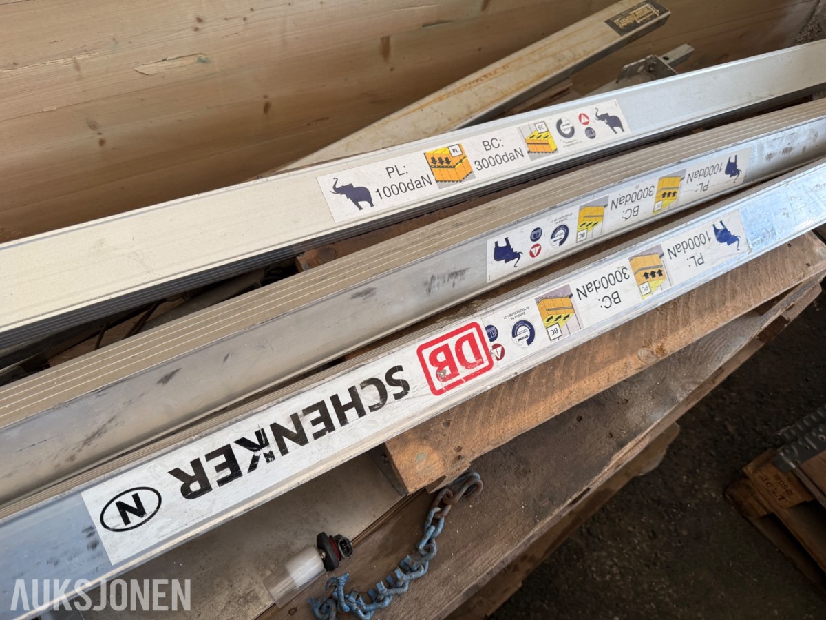 Lastebommer / sperrebommer i aluminium – 3 stk