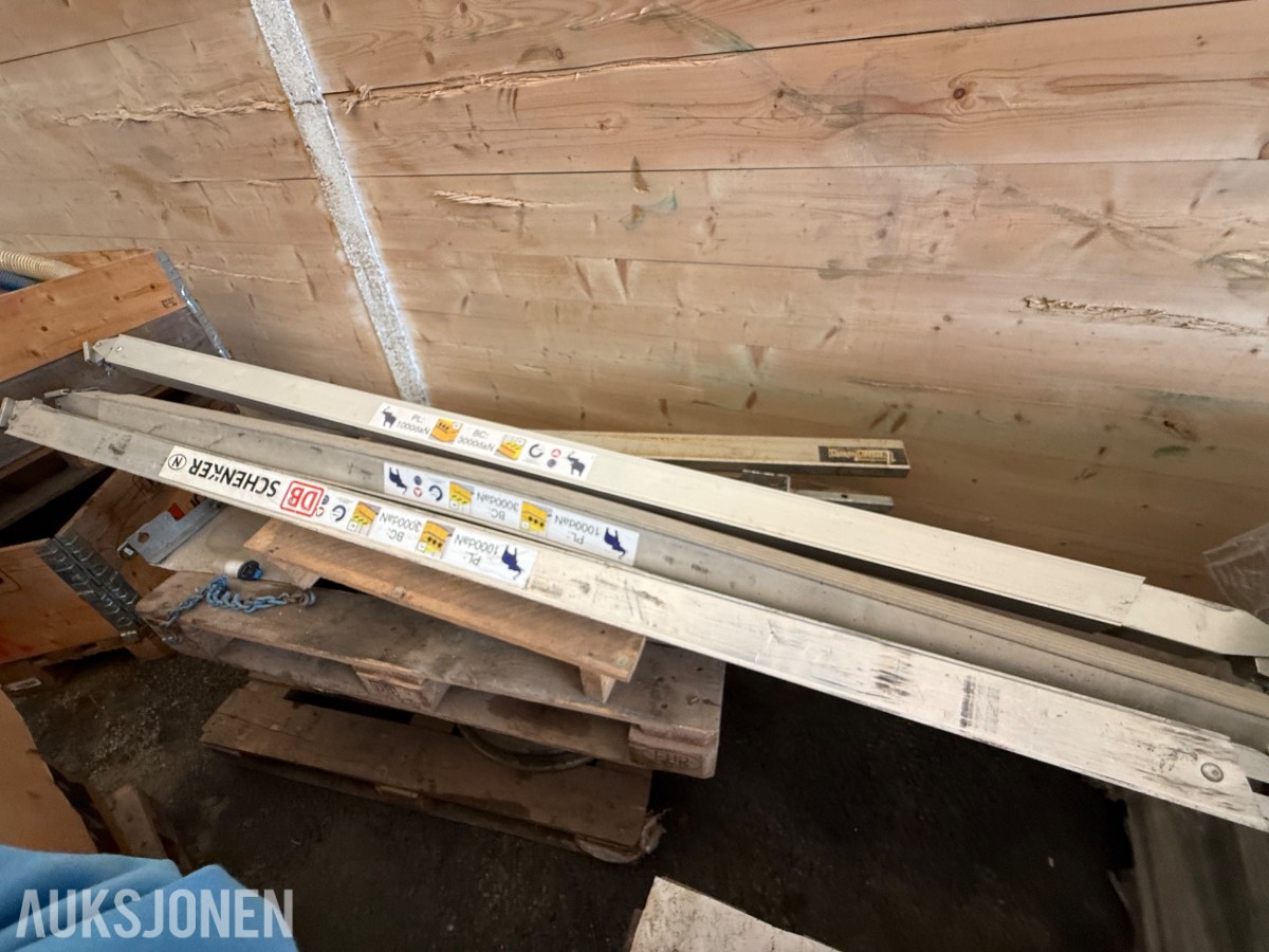 Lastebommer / sperrebommer i aluminium – 3 stk