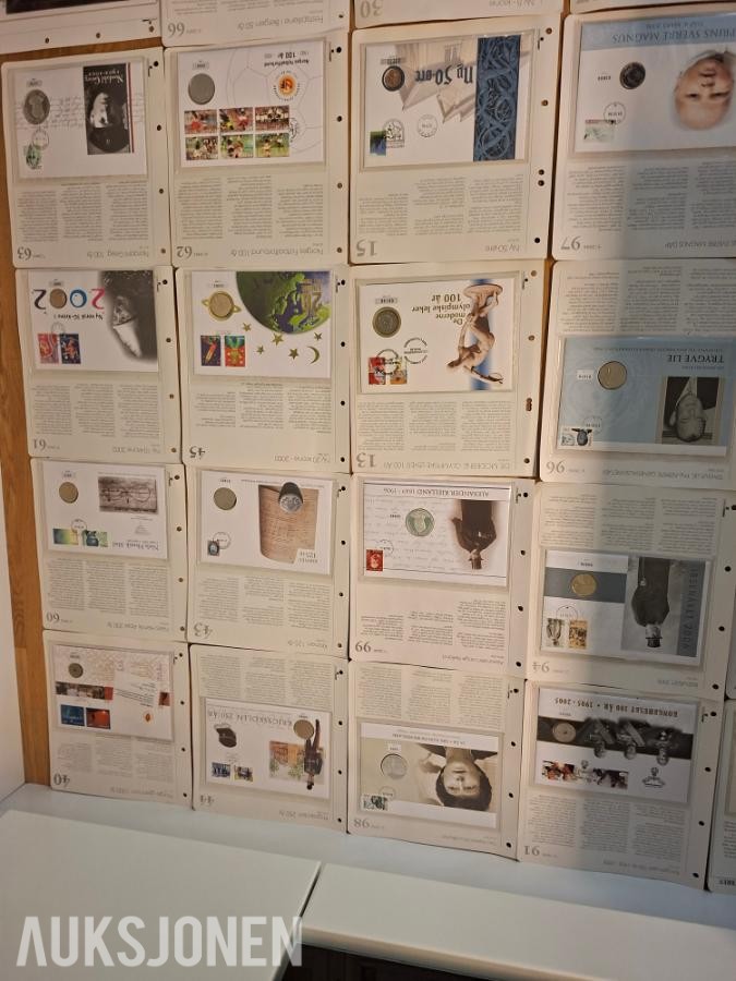 46 myntbrev, minst 7 i sølv, høy kostpris