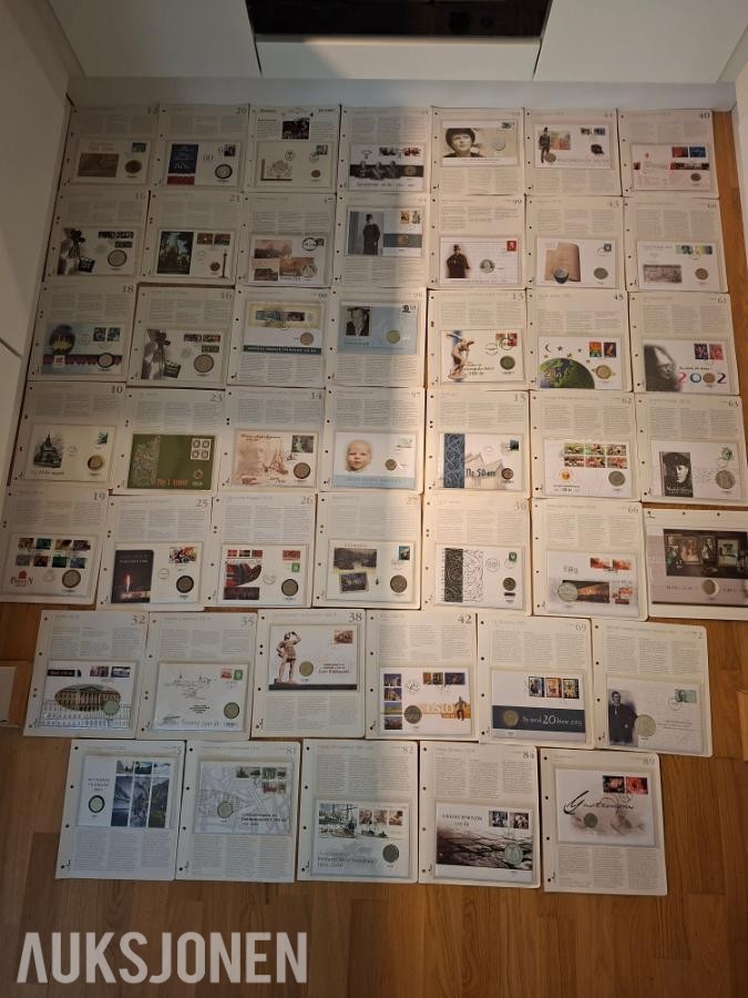 46 myntbrev, minst 7 i sølv, høy kostpris