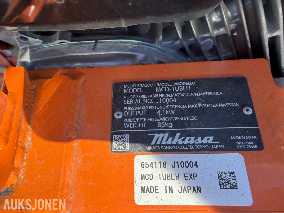 Mikasa MCD-1UBLH gulvsag/betongsag med Honda GX200 motor