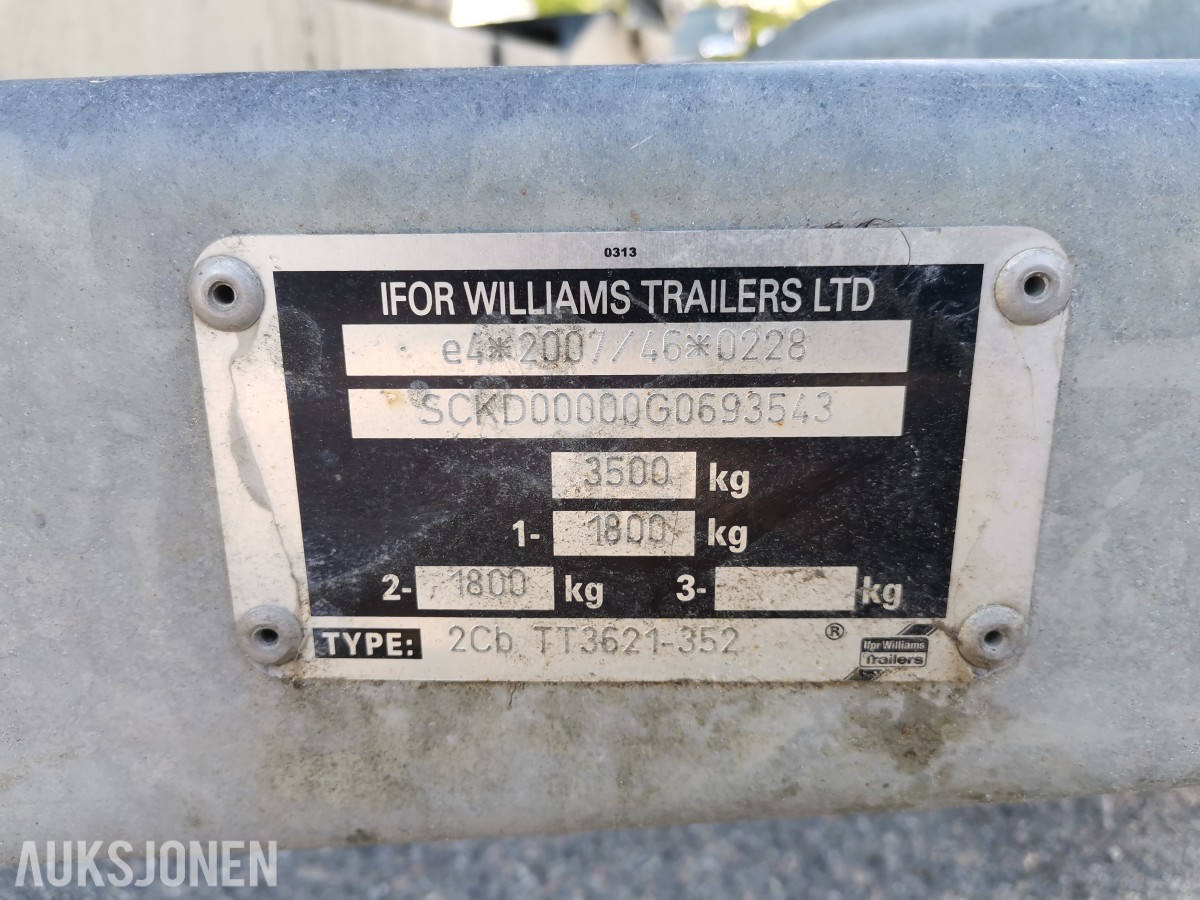 2016 Ifor Williams TT3621