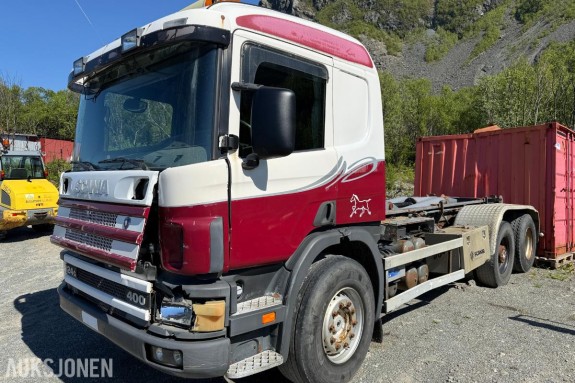 1998 Scania 124G 400 krokløft 619758km – 35 tonns krok