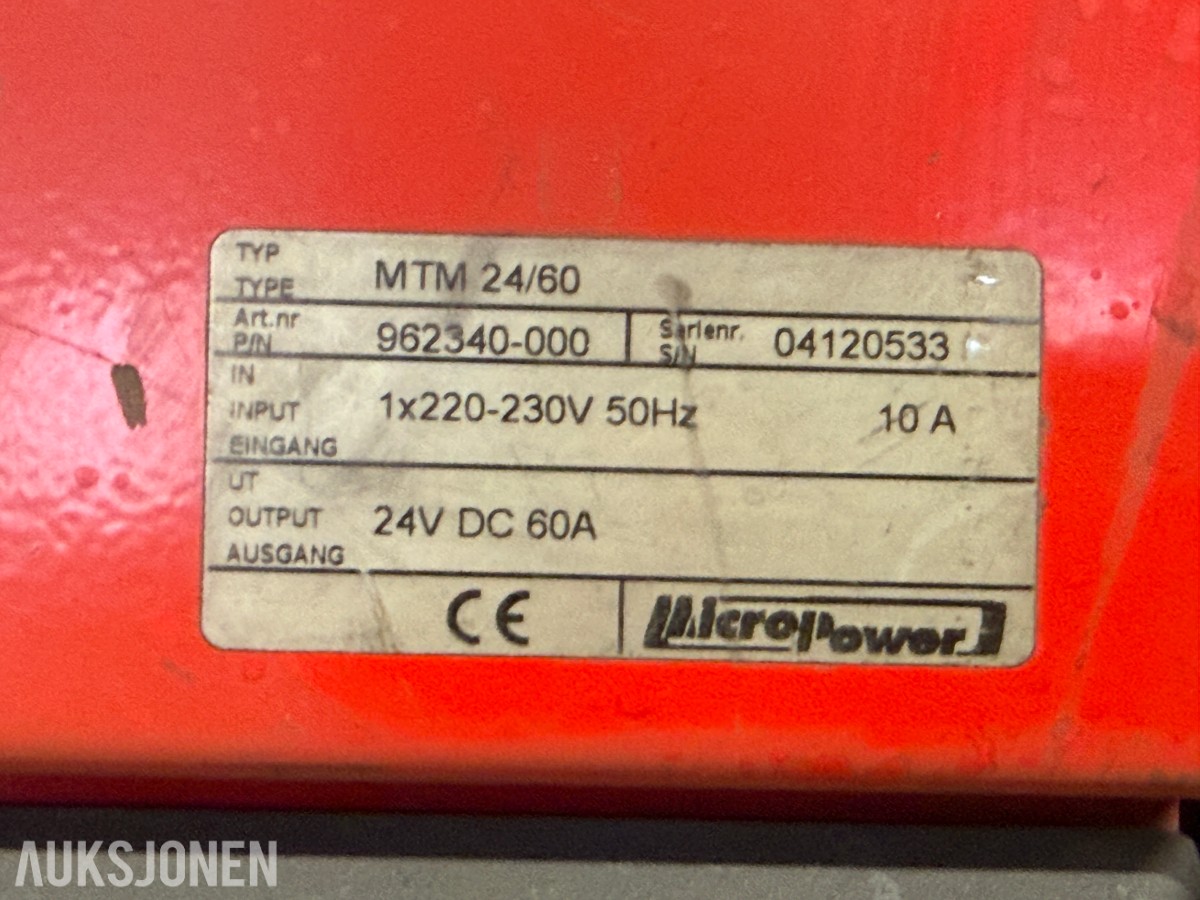 Micropower MTM 24/60 batterilader 24V