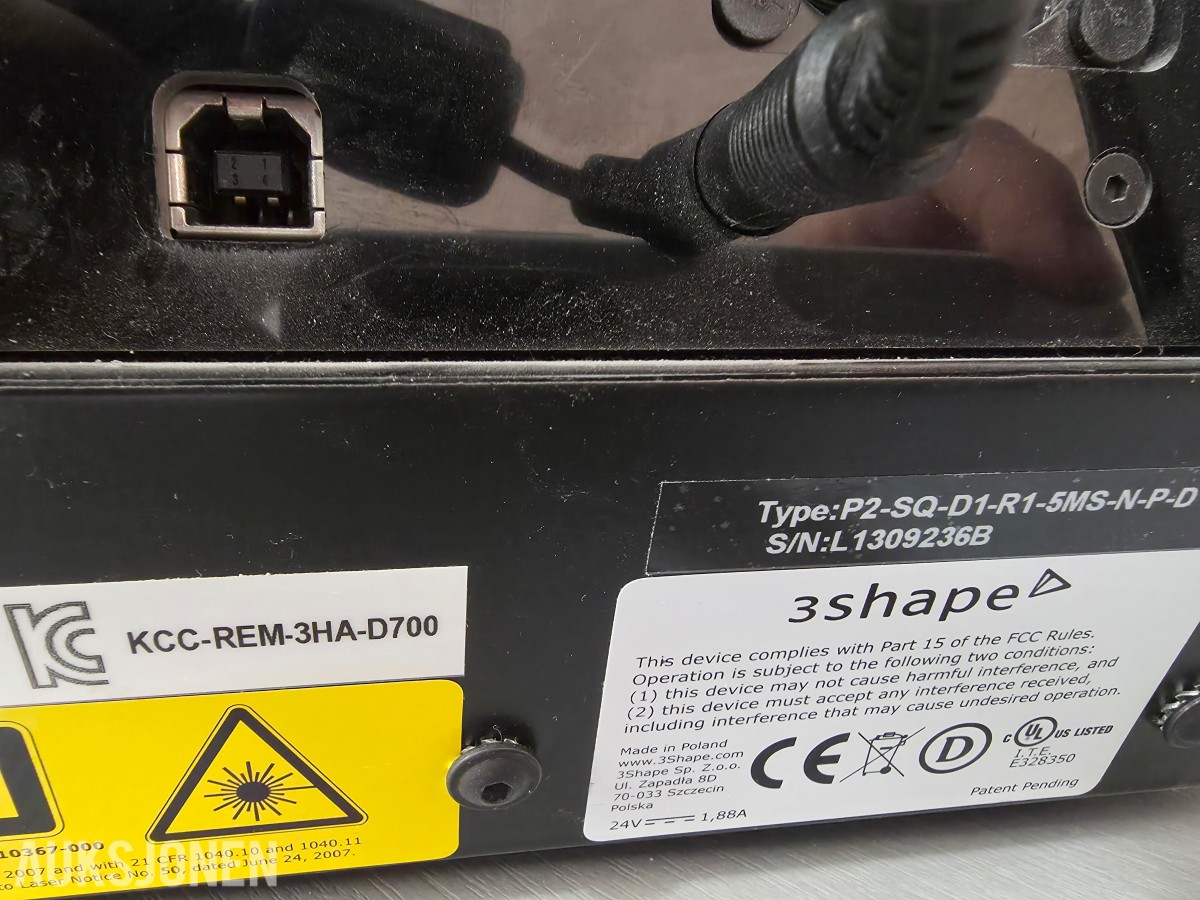 3Shape D810 dental 3D-skanner med strømforsyning
