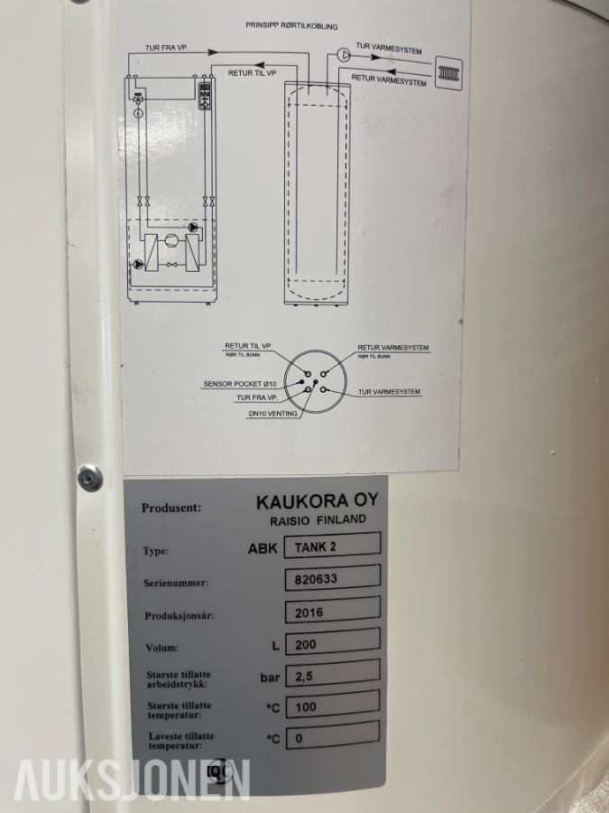 2015 ABK AKKUMULATOR TANK 2 - 200 LITER - 81W