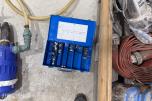 Parti med lensepumper, slanger og tilbehør – Dosatron, Biltema, Altech m.m.