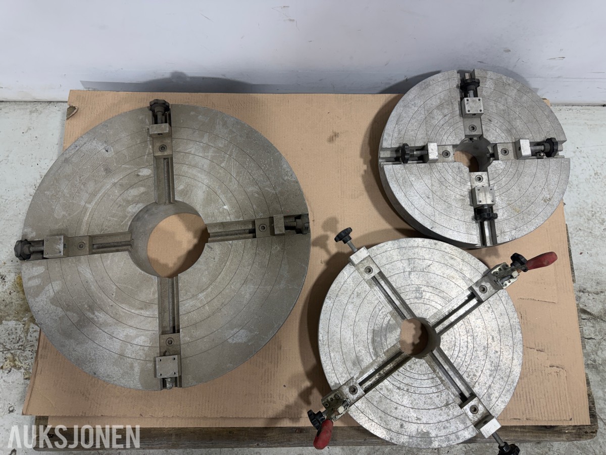 3 Stk Oppspennings bord med 4-armet sentreringsmekanisme