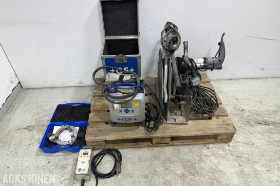 GF MSA 2.0 elektromuffesveisemaskin m/GF 315 speilsveisutstyr, Omicron fres og RS110 Rotary Peeler + tilbehør