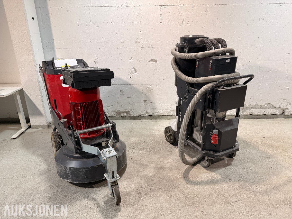 2022 Scanmaskin WS32 RC betongslipemaskin med Zyklon JetPuls V8 industristøvsuger