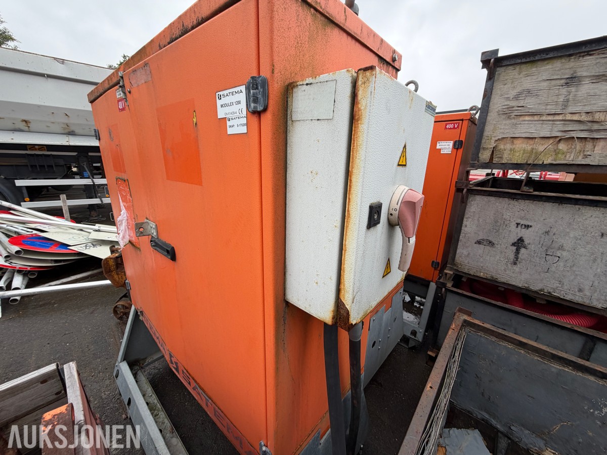 3 STK SATEMA MODULEX 1200 - BYGGESTRØMSKAP - 400V / 230V