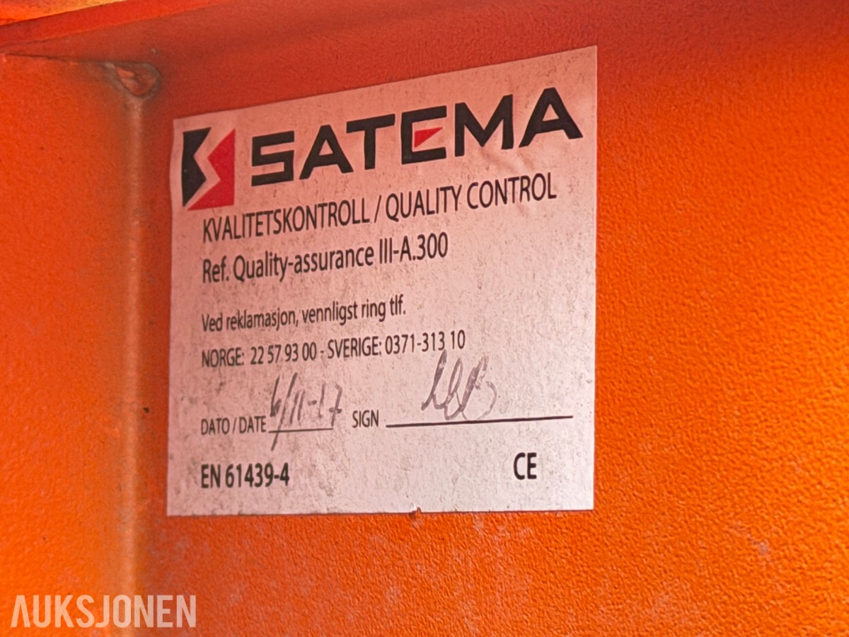 3 STK SATEMA MODULEX 1200 - BYGGESTRØMSKAP - 400V / 230V