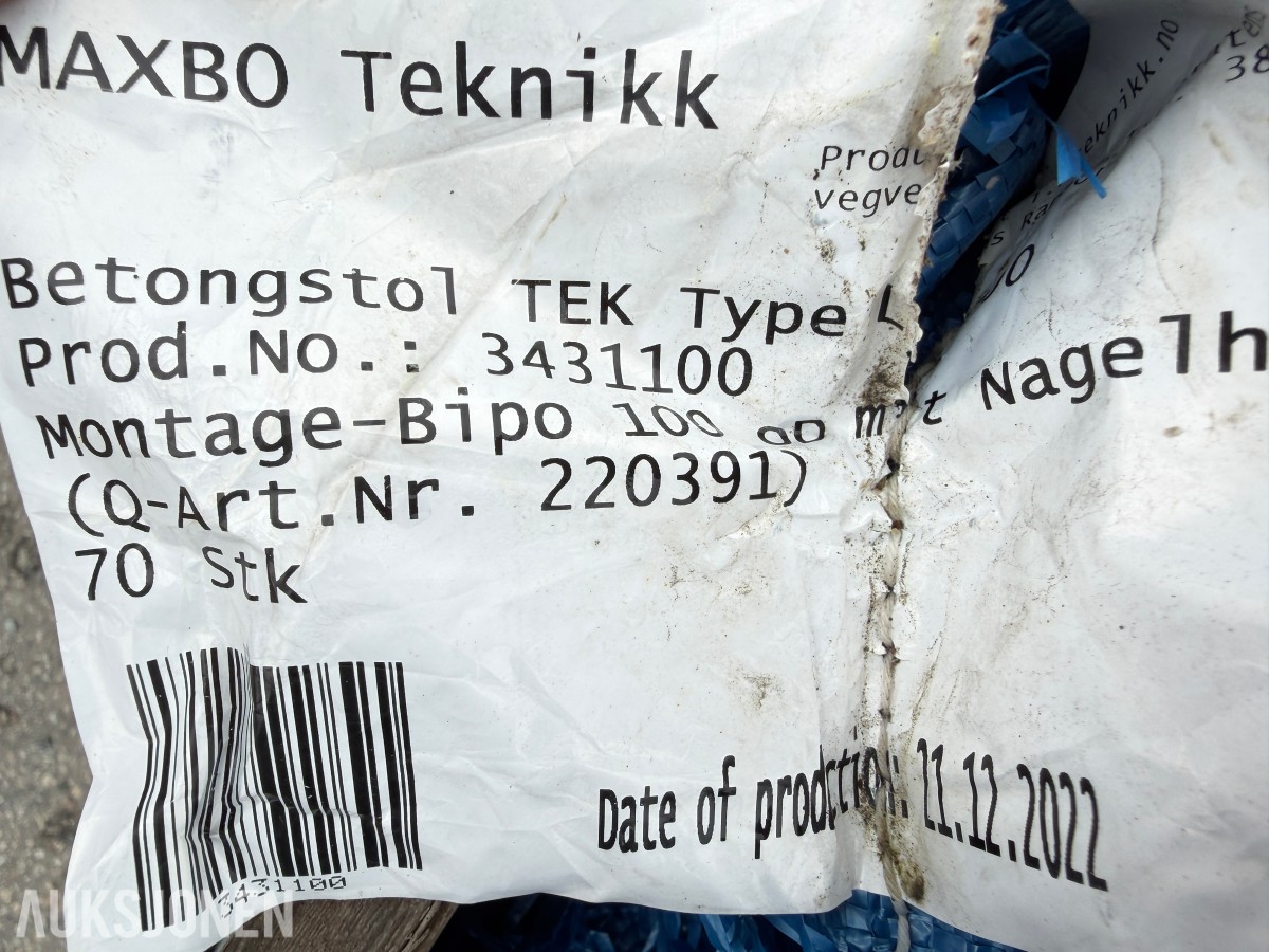 BETONGSTOLER / AVSTANDSHOLDERE - STORT PARTI