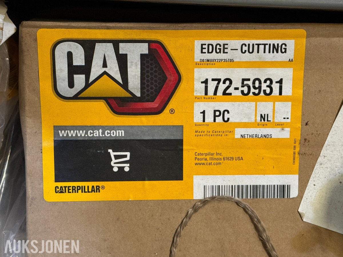 Parti med industriutstyr, festemateriell, CAT-deler og diverse komponenter