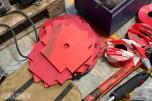 Parti med industriutstyr, festemateriell, CAT-deler og diverse komponenter
