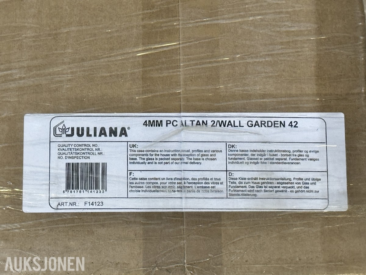 Nytt Drivhus Juliana Altan | 2 -Ulakkert-4mm polykarbonat