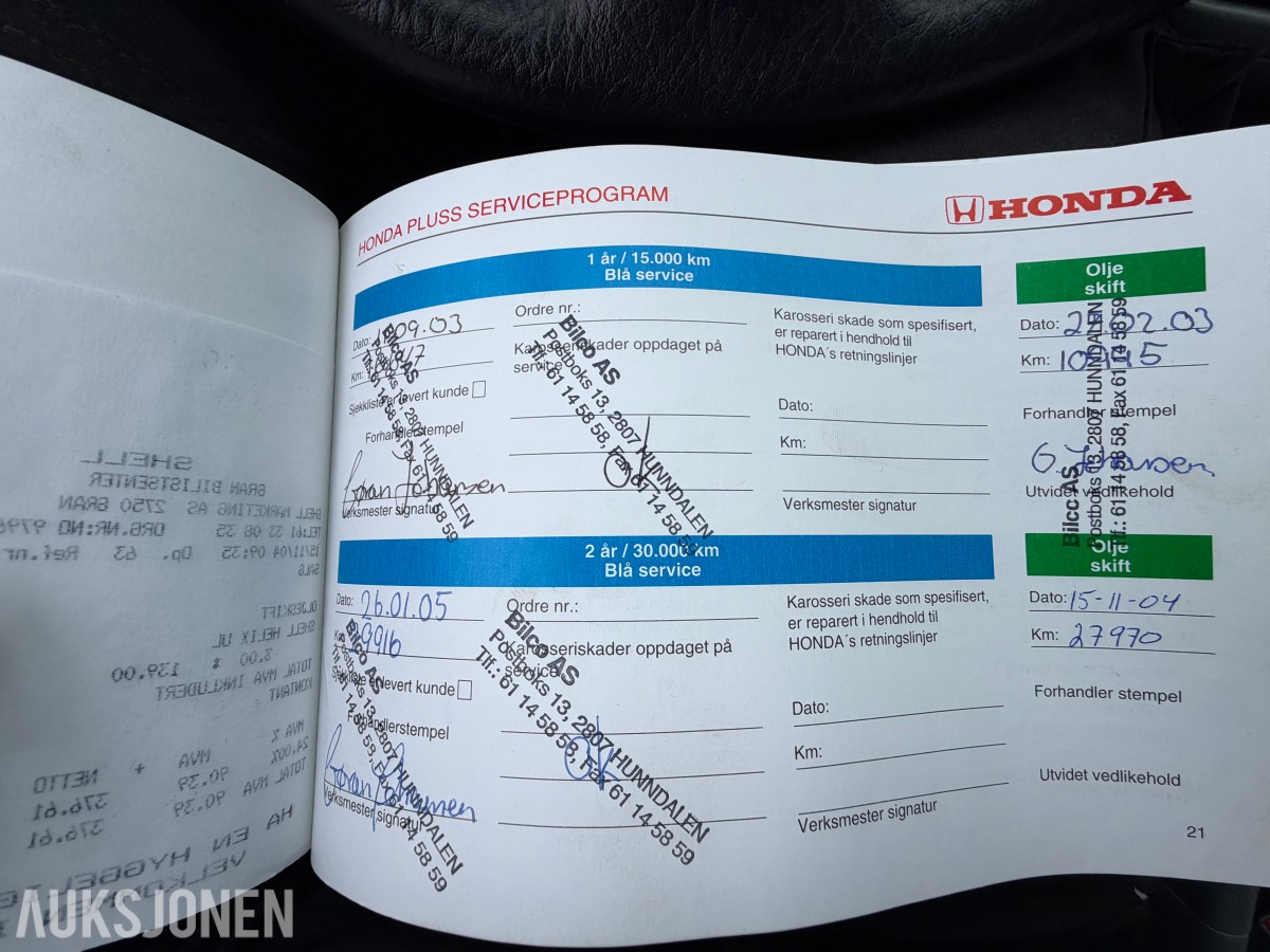 2001 Honda HR-V 1.6-105 4WD / Få eiere / Servicehistorikk / Hengerfeste