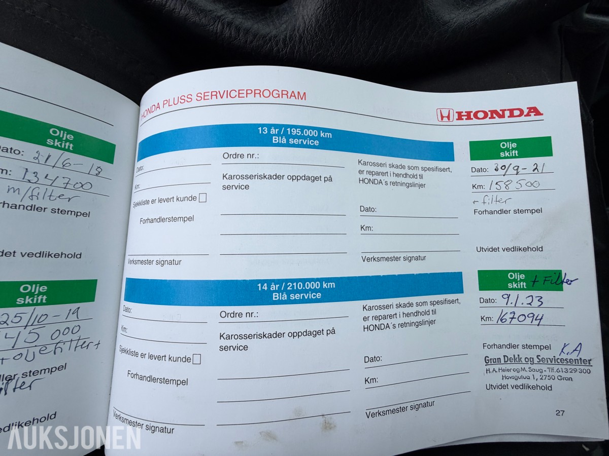 2001 Honda HR-V 1.6-105 4WD / Få eiere / Servicehistorikk / Hengerfeste