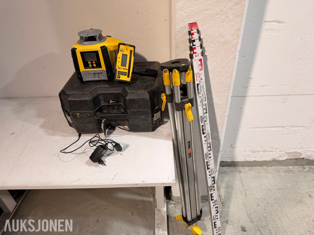 GeoMax Zone60 HG rotasjonslaser med mottaker, stativ og målestang