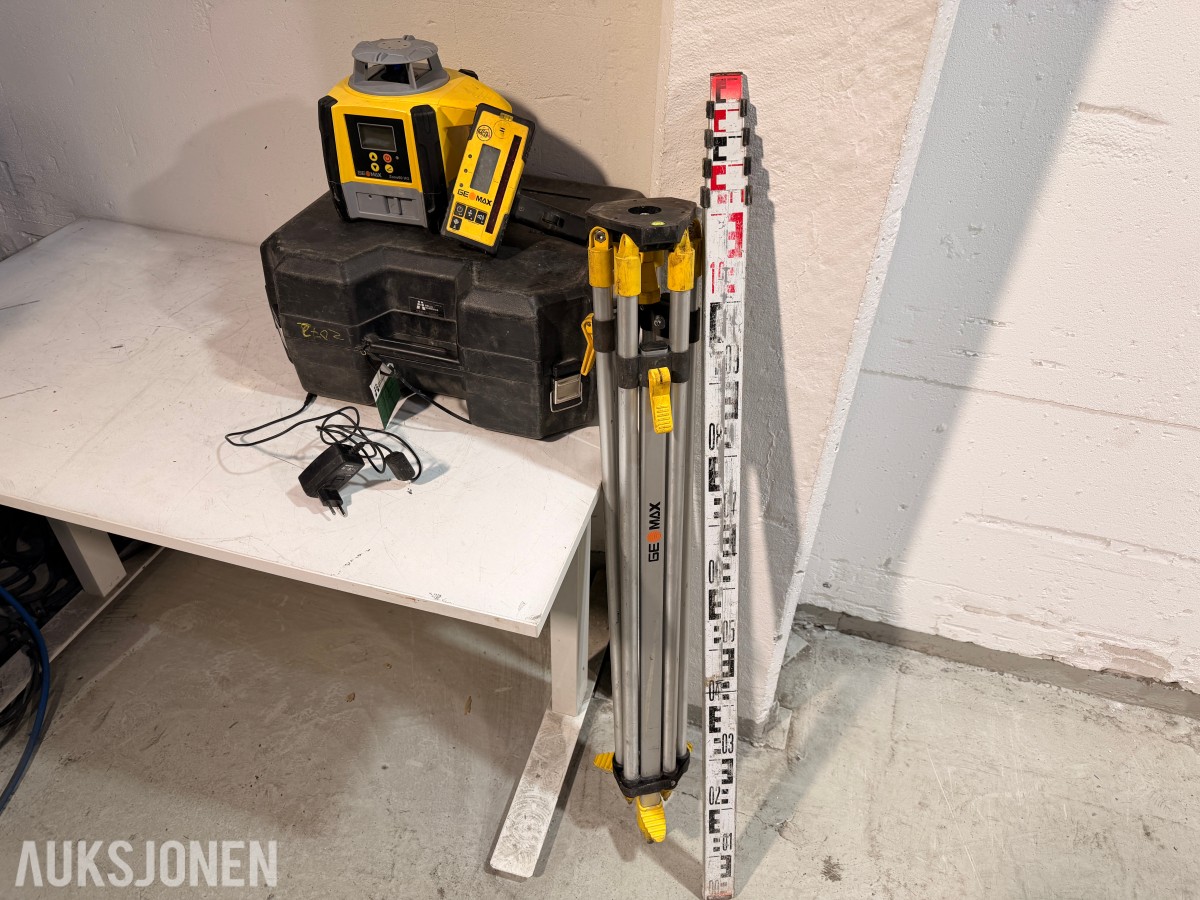 GeoMax Zone60 HG rotasjonslaser med mottaker, stativ og målestang