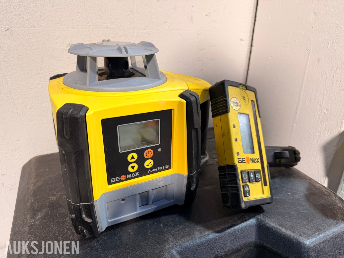 GeoMax Zone60 HG rotasjonslaser med mottaker, stativ og målestang