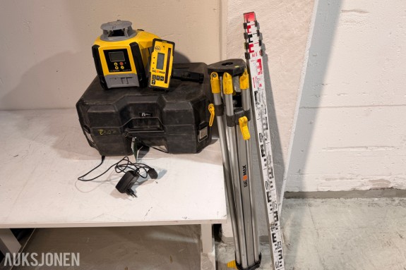 GeoMax Zone60 HG rotasjonslaser med mottaker, stativ og målestang