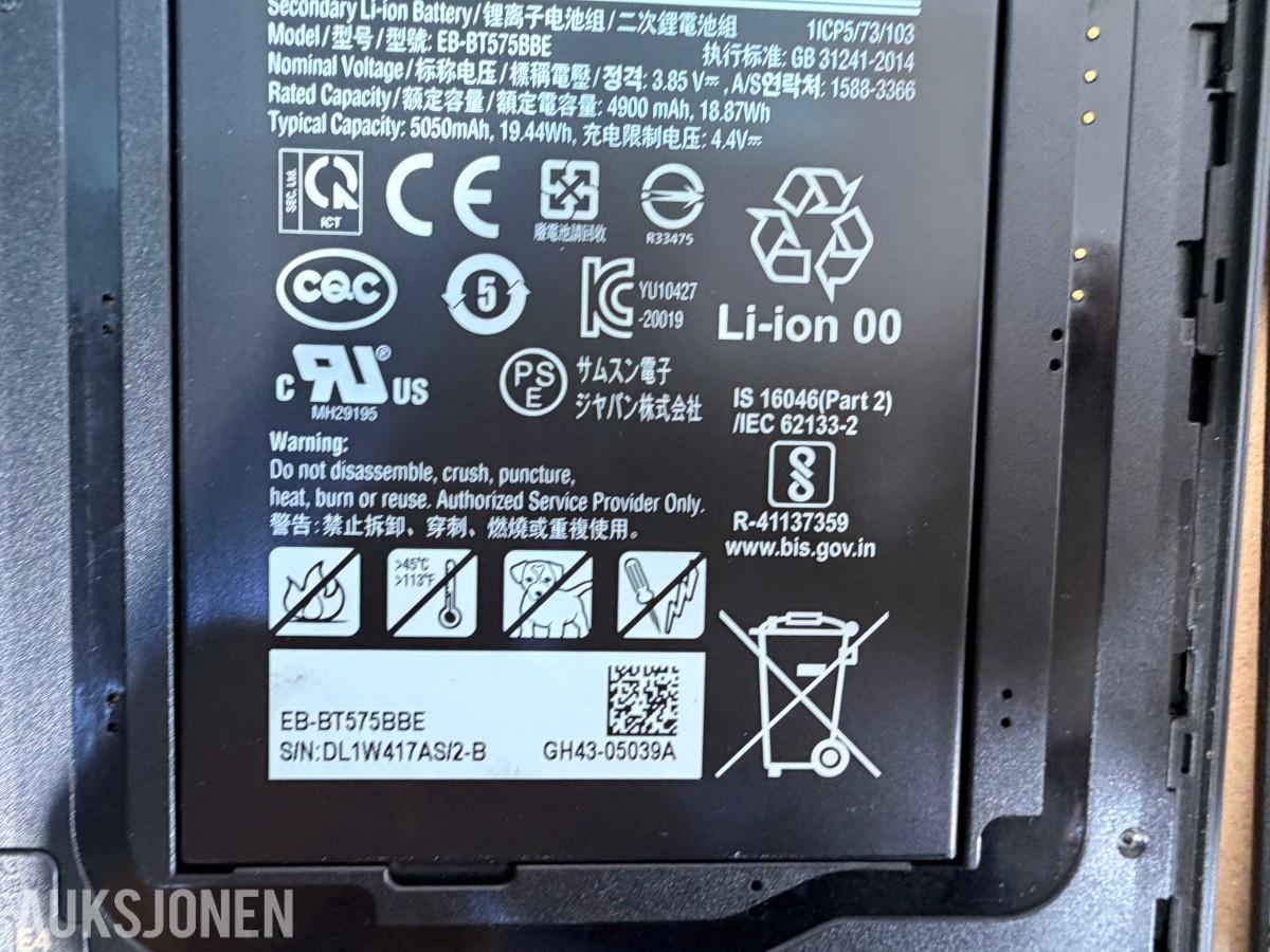 Samsung Galaxy Tab Active3 SM-T575 64GB LTE med svart beskyttelsesdeksel